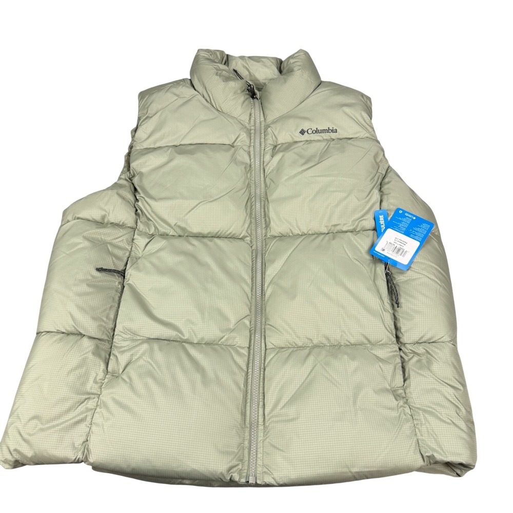 Columbia Womens P‎ puffect Vest Sage Green Puffer Water Resistant XW4308 1X NWT
